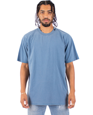 Shaka Wear SHGD Garment-Dyed Crewneck T-Shirt in Washed denim
