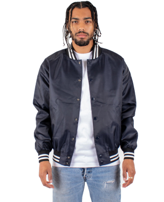 Shaka Wear SHVBJ Men's Varsity Bomber Jacket in Navy