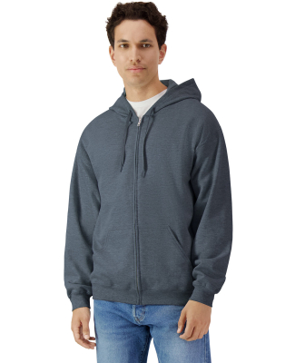 Gildan SF600 Unisex Softstyle Fleece Hooded Sweats in Dark heather