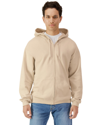 Gildan SF600 Unisex Softstyle Fleece Hooded Sweats in Sand