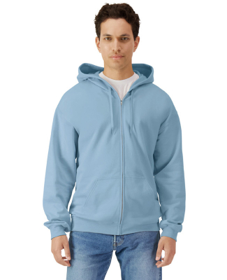 Gildan SF600 Unisex Softstyle Fleece Hooded Sweats in Stone blue