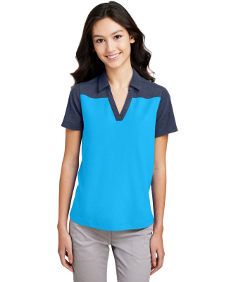 Core 365 CE112CW Ladies' Fusion ChromaSoft Colorbl in Electric blue/ classic navy heather