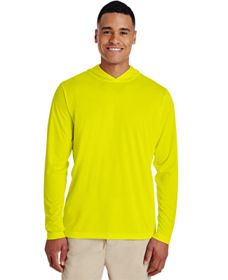 Team 365 TT41 Men's Zone Performance Hooded T-Shir in Safety yellow