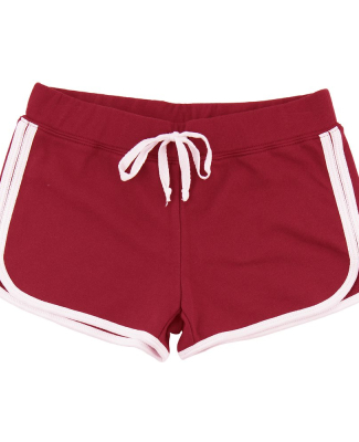Boxercraft R65 Ladies' Relay French Terry Short in Red/ white