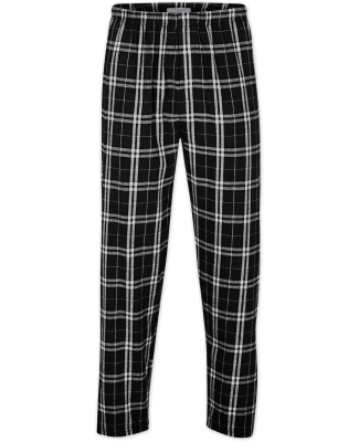 Boxercraft BM6624 Men's Harley Flannel Pant with P in Black/ white