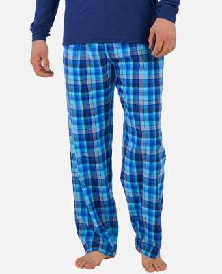 Boxercraft BM6624 Men's Harley Flannel Pant with P in Blue harmony plaid