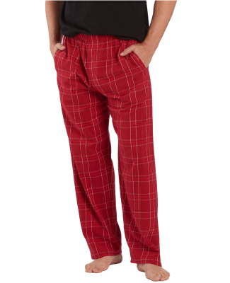 Boxercraft BM6624 Men's Harley Flannel Pant with P in Crimson field day plaid