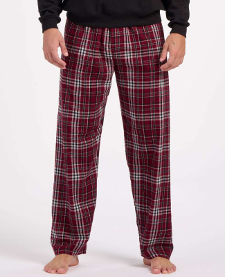 Boxercraft BM6624 Men's Harley Flannel Pant with P in Maroon plaid