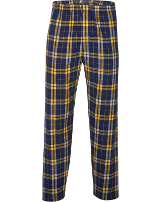 Boxercraft BM6624 Men's Harley Flannel Pant with P in Navy/ gold