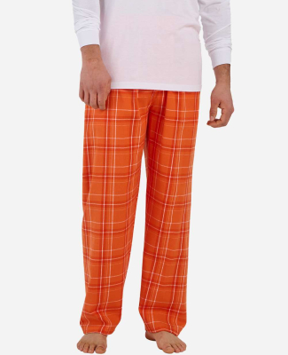 Boxercraft BM6624 Men's Harley Flannel Pant with P in Orange carnegie plaid
