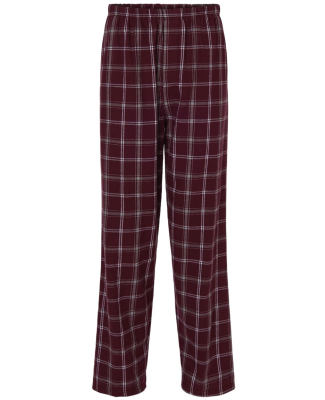 Boxercraft BM6624 Men's Harley Flannel Pant with P in Varsity maroon oxford plaid