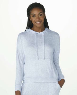 Boxercraft BW1501 Ladies' Cuddle Soft Hooded Sweat in Sky blue heather