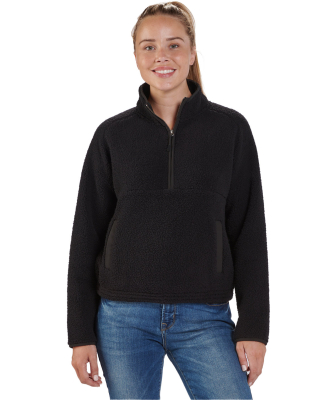 Boxercraft BW8501 Ladies' Everest Pile Fleece Half in Black