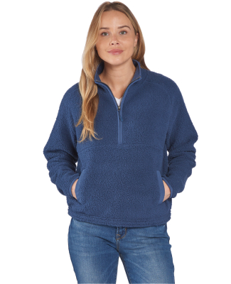 Boxercraft BW8501 Ladies' Everest Pile Fleece Half in Indigo