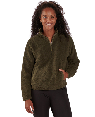 Boxercraft BW8501 Ladies' Everest Pile Fleece Half in Olive