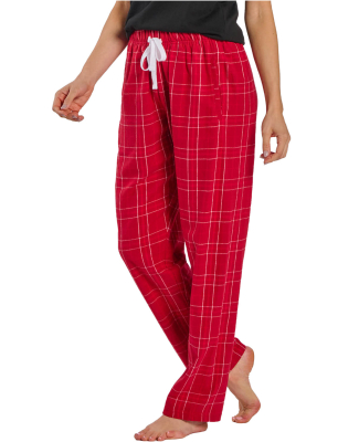 Boxercraft BW6620 Ladies' 'Haley' Flannel Pant wit in Crimson field day plaid