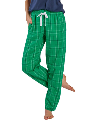 Boxercraft BW6620 Ladies' 'Haley' Flannel Pant wit in Kelly field day plaid
