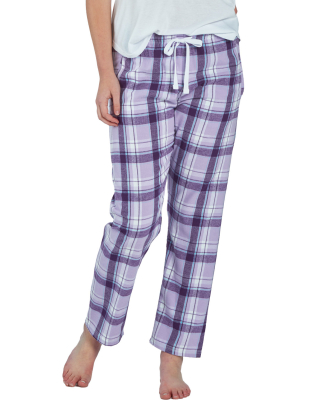 Boxercraft BW6620 Ladies' 'Haley' Flannel Pant wit in Lavender sophia plaid