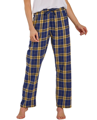 Boxercraft BW6620 Ladies' 'Haley' Flannel Pant wit in Navy/ gold