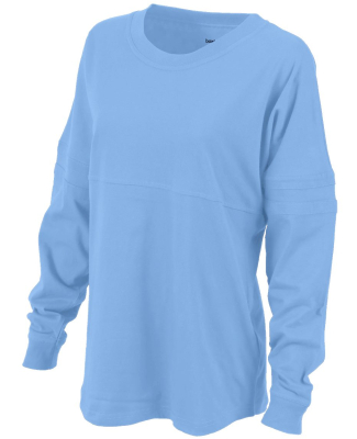 Boxercraft BW3514 Ladies' Oversized Pom Pom Jersey in Skye blue