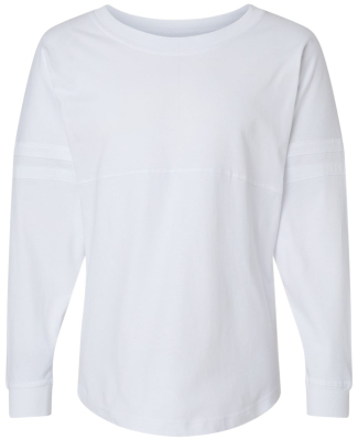 Boxercraft BW3514 Ladies' Oversized Pom Pom Jersey in White