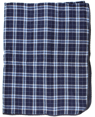Boxercraft FB250 Premium Flannel Blanket in Navy/ columbia
