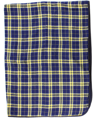 Boxercraft FB250 Premium Flannel Blanket in Navy/ gold