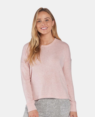 Boxercraft L06 Ladies' Cuddle Soft Boxy Crewneck S in Blush heather