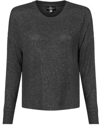 Boxercraft L06 Ladies' Cuddle Soft Boxy Crewneck S in Charcoal heather