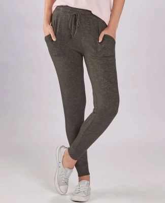Boxercraft L09 Ladies' Cuddle Soft Jogger Pant wit in Charcoal heather
