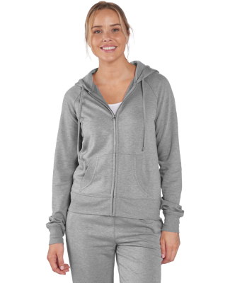 Boxercraft BW5201 Ladies' Dream Fleece Hooded Full in Oxford heather