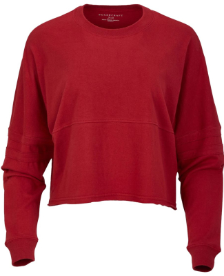 Boxercraft BW3515 Ladies' Cropped Retro Pom Pom Je in Brick red