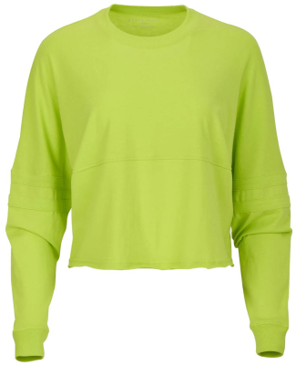 Boxercraft BW3515 Ladies' Cropped Retro Pom Pom Je in Cyber lime