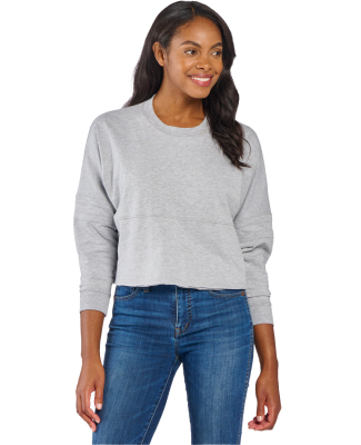 Boxercraft BW3515 Ladies' Cropped Retro Pom Pom Je in Oxford heather
