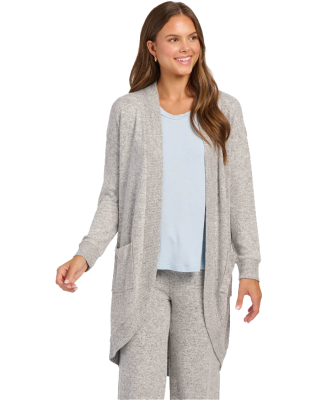 Boxercraft BW1103 Ladies' Cuddle Fabric Cardigan in Oxford heather