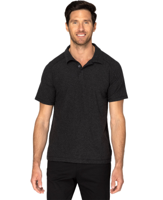 Threadfast Apparel 382PL Unisex Impact Polo in Black heather