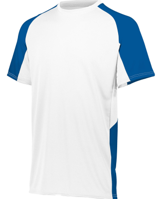 Augusta Sportswear 1518 Youth Cutter Jersey in White/ royal