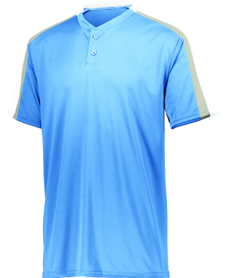 Augusta Sportswear 1557 Adult Power Plus Jersey 2. in Columbia blue/ white/ silver grey