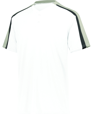 Augusta Sportswear 1557 Adult Power Plus Jersey 2. in White/ silver grey/ black