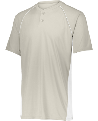 Augusta Sportswear 1560 Unisex True Hue Technology in Silver grey/ white