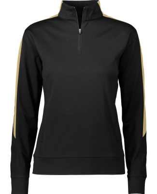 Augusta Sportswear 4388 Ladies' Medalist 2.0 Pullo in Black/ vegas gold