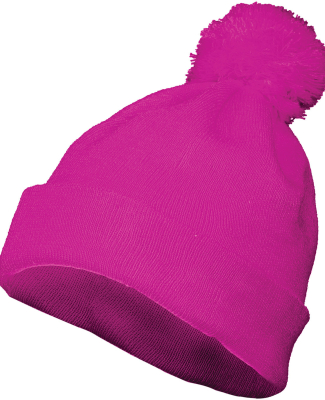 Augusta Sportswear 6816 Two Layer Acrylic Knit Pom in Power pink