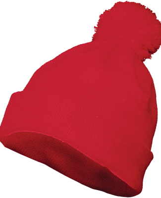 Augusta Sportswear 6816 Two Layer Acrylic Knit Pom in Red