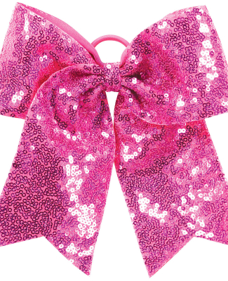 Augusta Sportswear 6702 Sequin Cheer Glitter Bow in Power pink