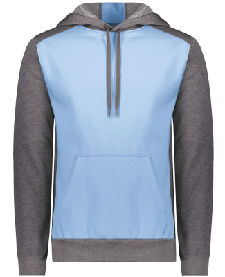 Augusta Sportswear 6865 Unisex Three-Season Fleece in Columbia blue/ carbon heather