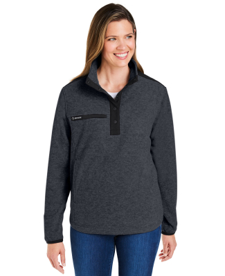 DRI DUCK 9341 Ladies' Sierra Melange Heather Fleec in Charcoal