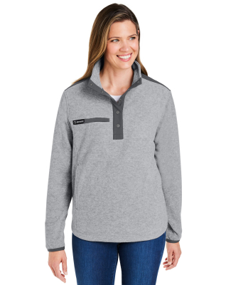 DRI DUCK 9341 Ladies' Sierra Melange Heather Fleec in Platinum