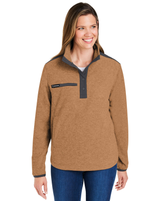 DRI DUCK 9341 Ladies' Sierra Melange Heather Fleec in Saddle