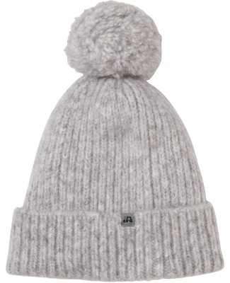 J America 5009JA Swap-a-Pom Knit Hat in Grey heather