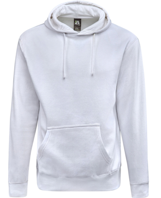 J America 8720 Unisex BTB Fleece Hooded Sweatshirt in White